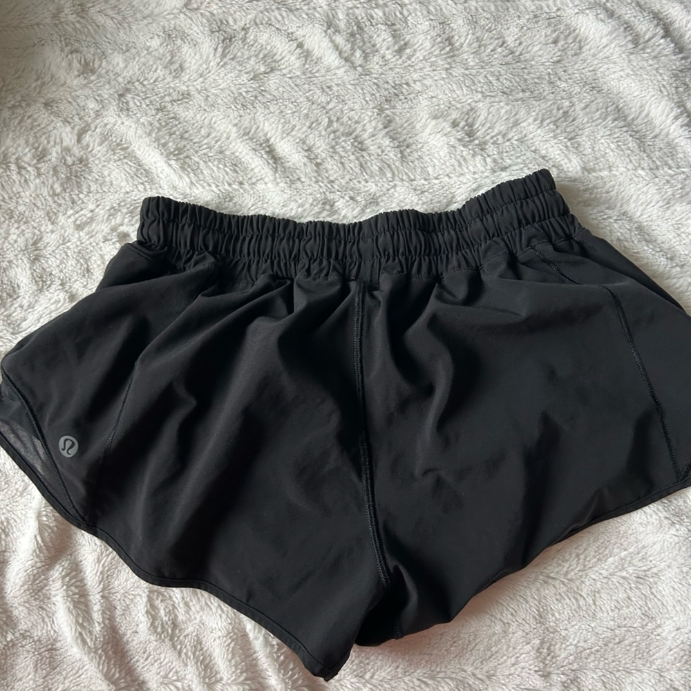 Black Lululemon LR Hotty Hot Shorts
